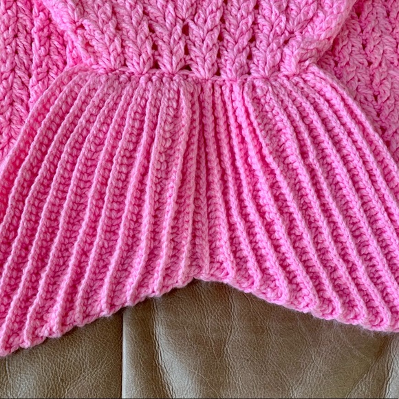 Pink Mermaid Tail Crochet Handmade Blanket/Snuggie - Picture 3 of 4